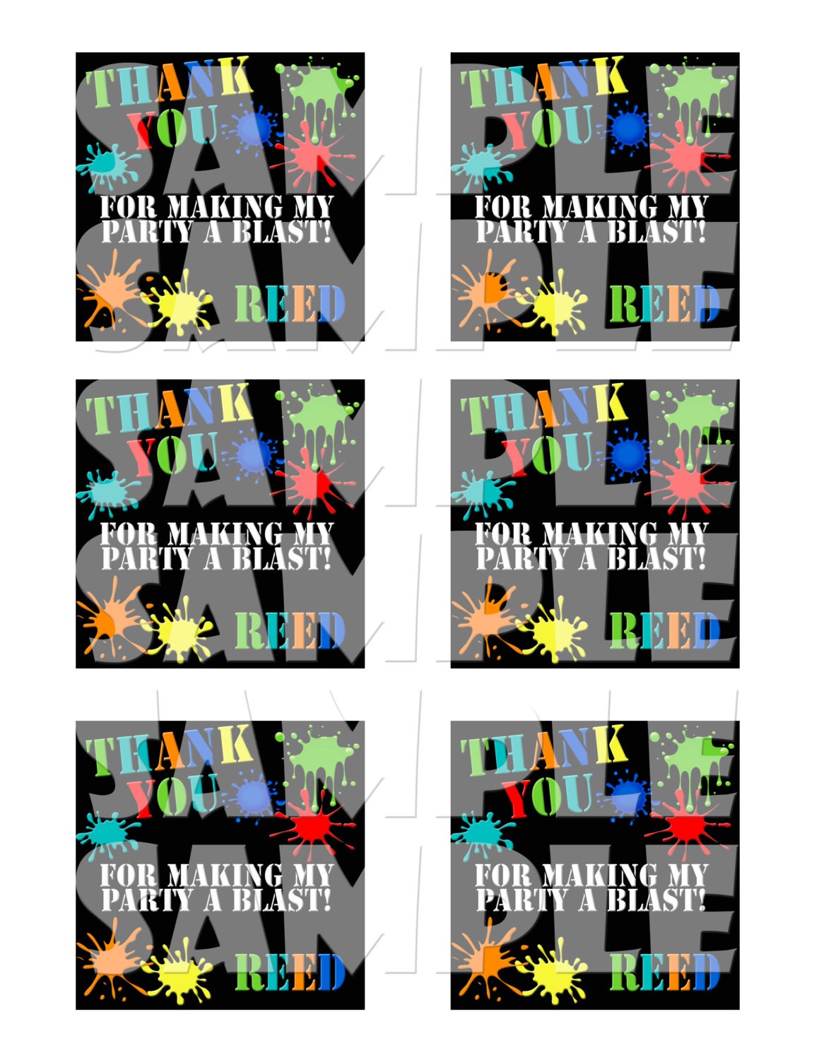 PAINTBALL PARTY PACKAGE Printable Paintball Invitation Etsy