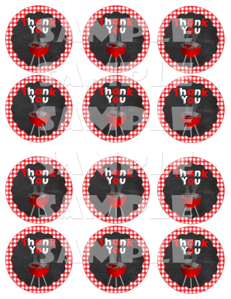 BABYQ FAVOR TAGS, Bbq Favor Tags, Bbq Baby Shower Gift Tags, Bbq Party Favor Tags, Couples Shower Decorations, Coed Shower, I do Bbq Tags imagen 2