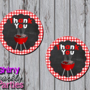 BABYQ FAVOR TAGS, Bbq Favor Tags, Bbq Baby Shower Gift Tags, Bbq Party Favor Tags, Couples Shower Decorations, Coed Shower, I do Bbq Tags imagen 1