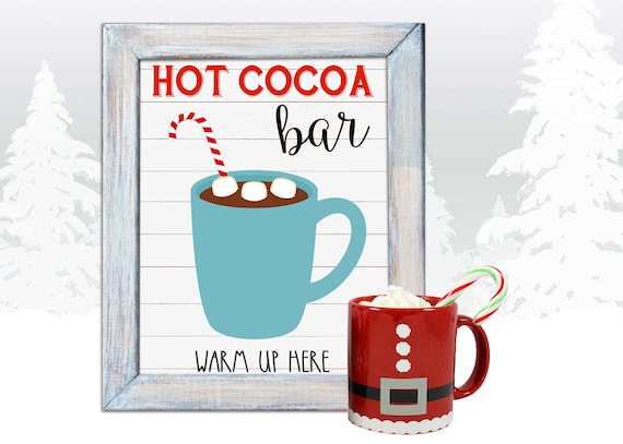 PRINTABLE HOT COCOA Bar Sign Hot Chocolate Bar Sign | Etsy