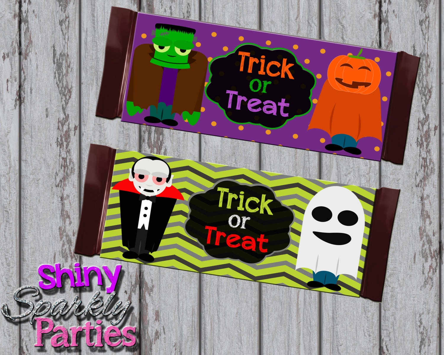 HALLOWEEN CANDY BAR Wrappers Halloween Treats Candy Bar | Etsy