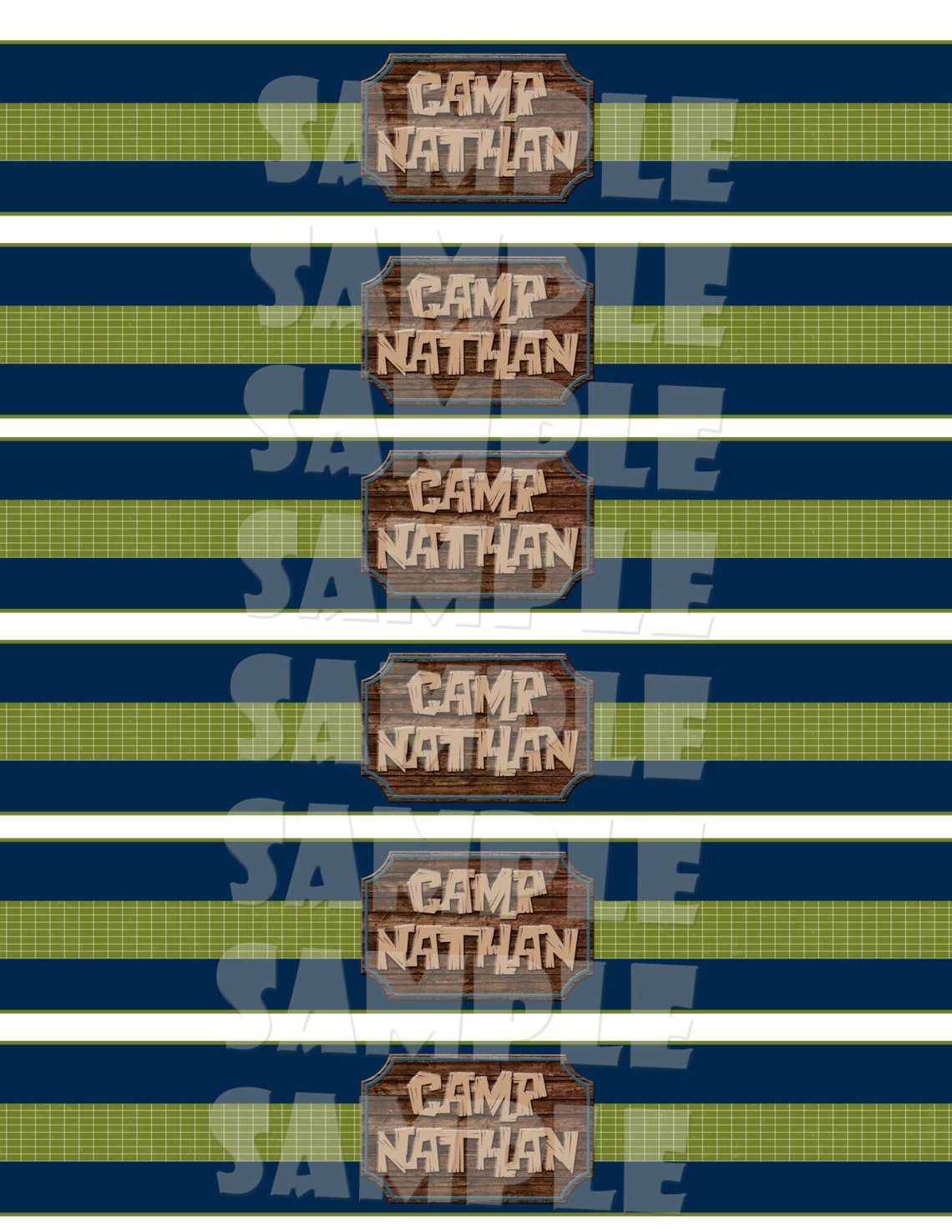 CAMPING WATER Bottle LABELS Camping Water Bottle Wraps - Etsy
