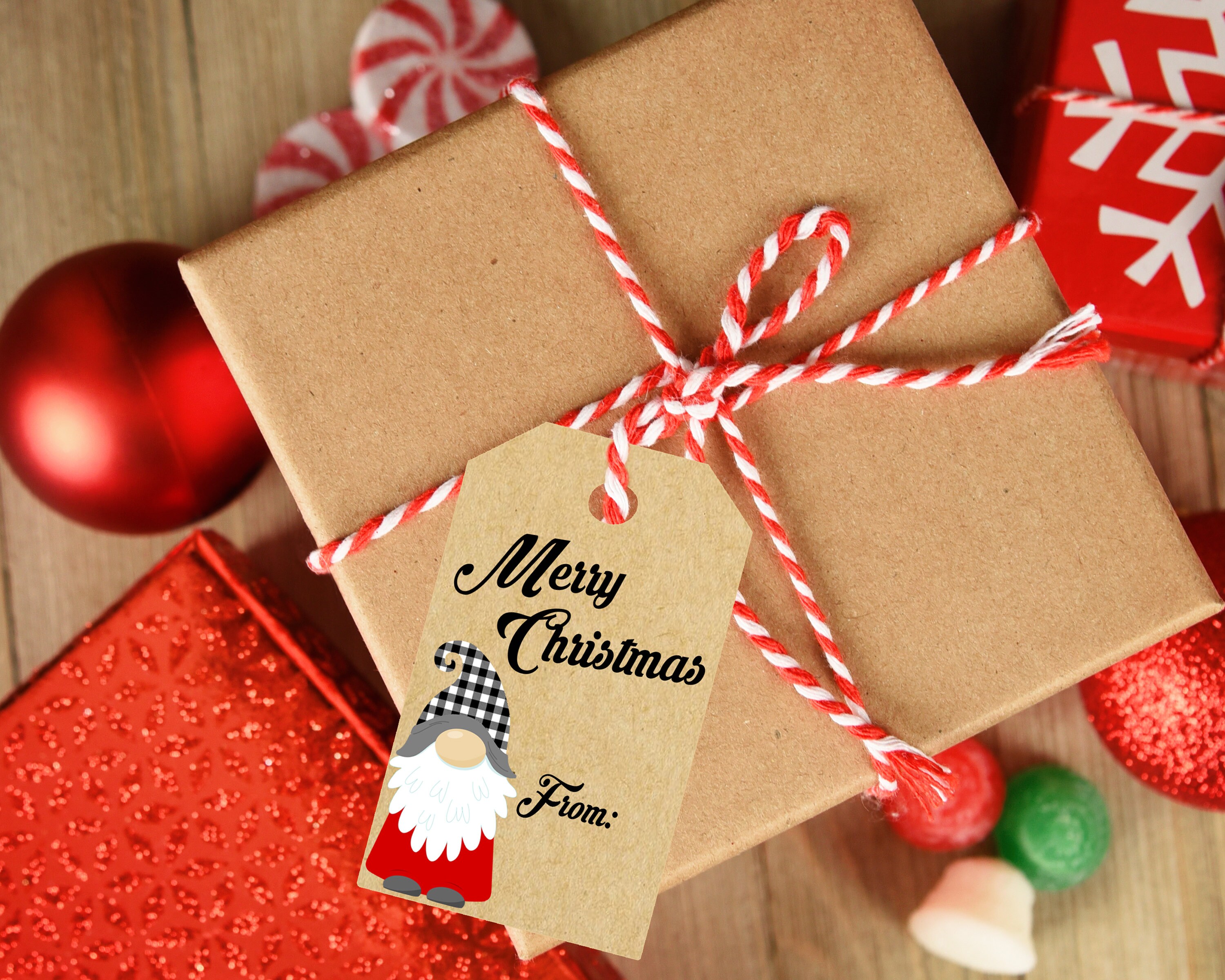 400 étiquettes Cadeaux Noël + 70m De Ficelle – Pour Emballage Créatif