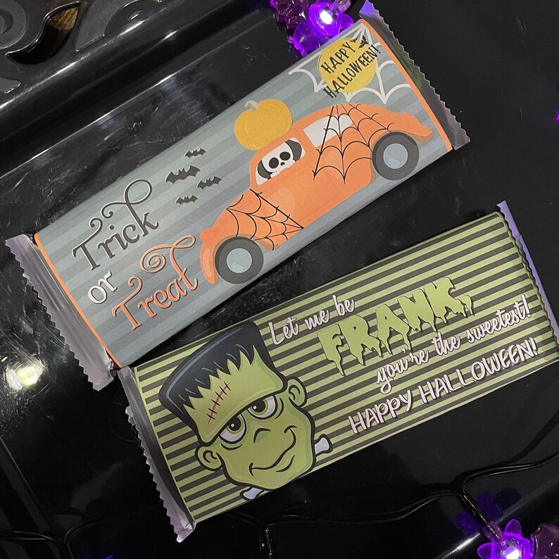 HALLOWEEN CANDY BAR Wrappers Frankenstein Teacher Gift - Etsy