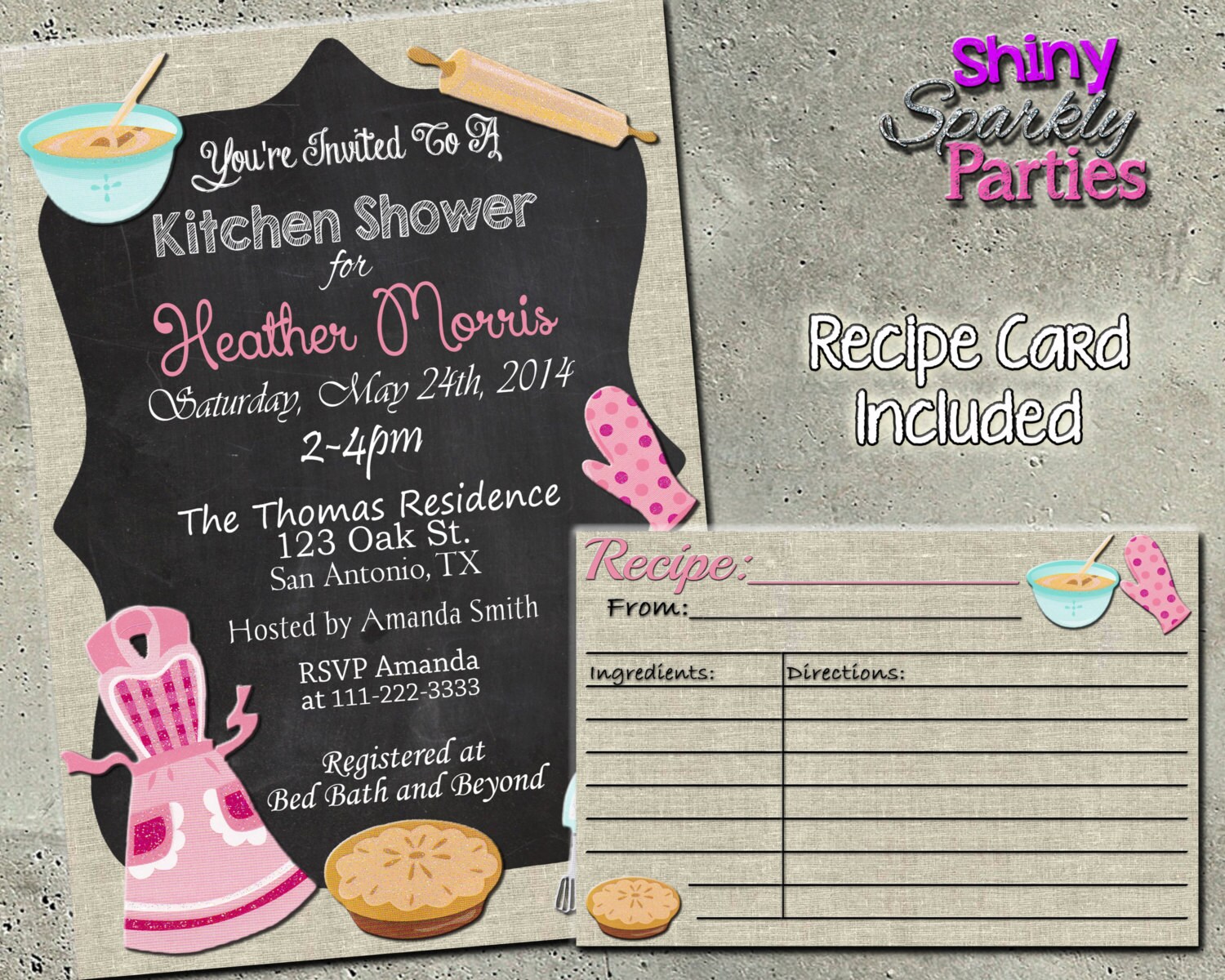 Couples Kitchen Shower Invitations 9