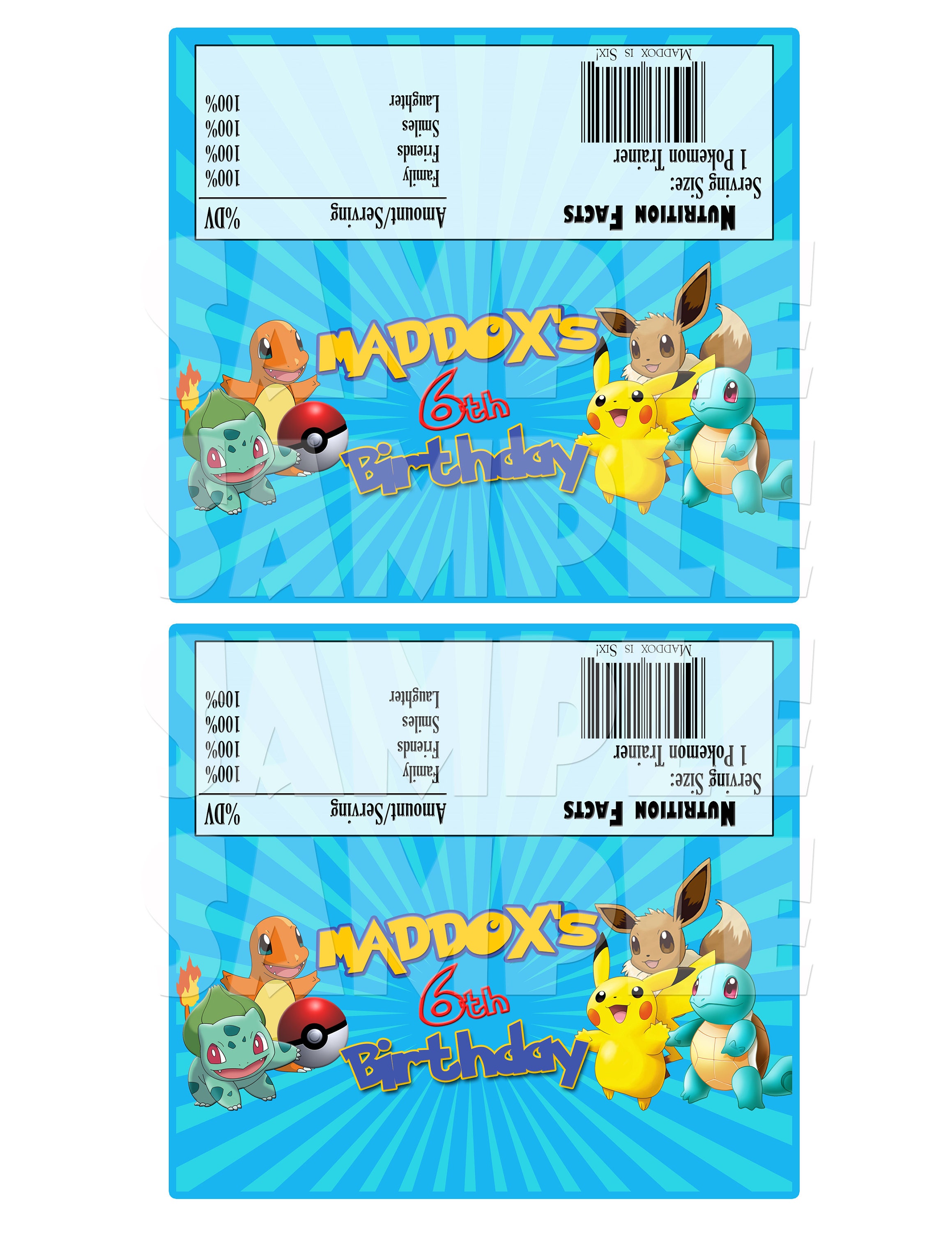 pokemon chocolate cards Personalized Birthday Themed Hershey's Milk Bar & Wr – Just Candy movie night Pokemon Tirol Chocolate Assortment