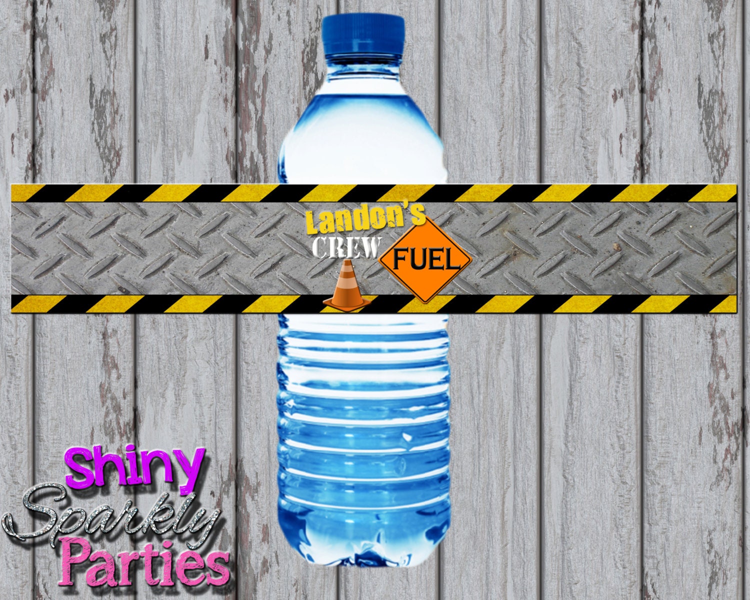 CONSTRUCTION WATER Bottle LABELS Construction Party Etsy
