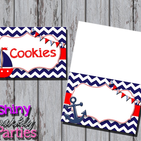 Nautical Food Labels Etsy