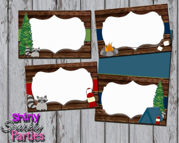 Printable CAMPING FOOD TENTS Camping Buffet Labels Camping - Etsy