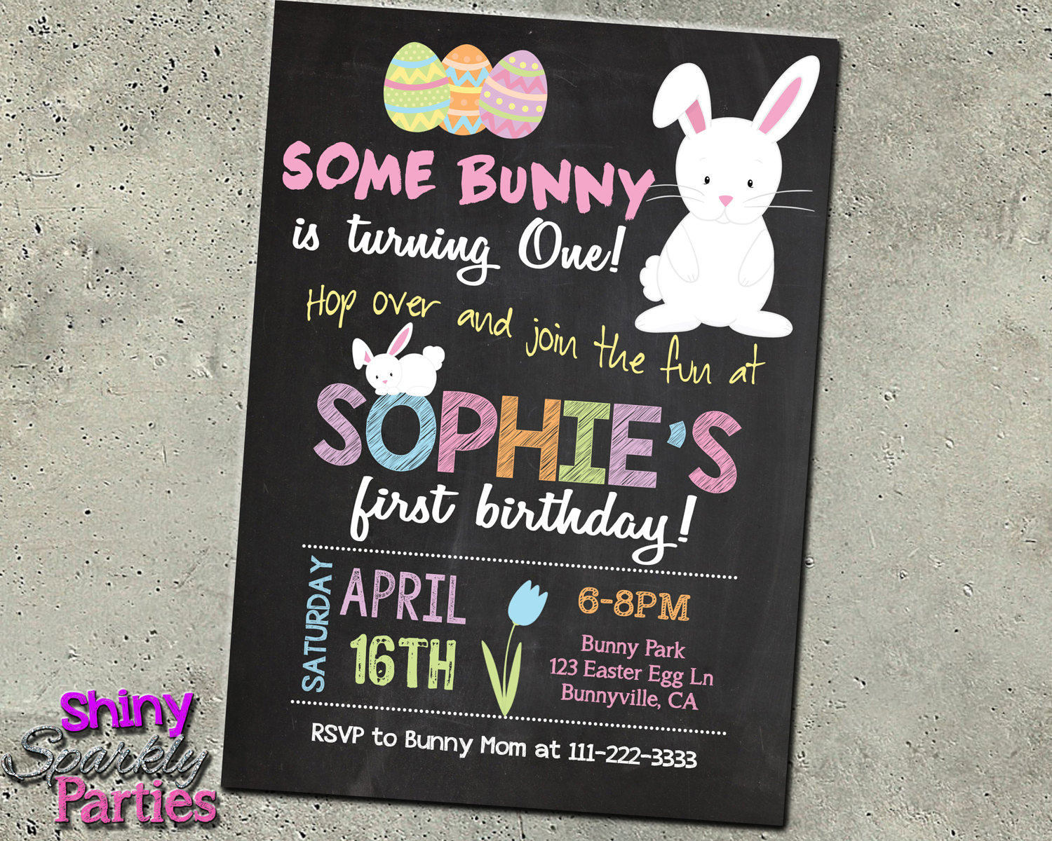 Birthday　First　Online　EASTER　India　Buy　BUNNY　Invitation　in　INVITATION　Some　Etsy