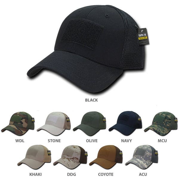 Tactical Low Crown Flex Fitting Mesh Back Cap (T81)