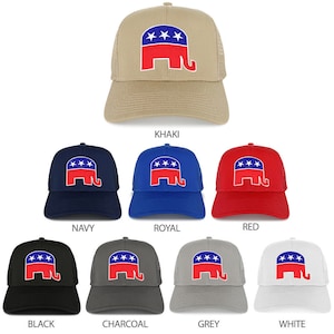 Republican Elephant Patch Structured Trucker Mesh Cap