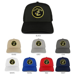 Captain Anchor Circular patch Structured High Profile Baseball Cap (27-079-CAPT-CIR)