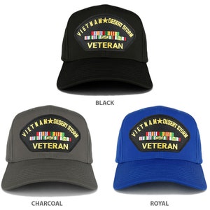 XXL Oversize Vietnam Desert Storm Veteran Patch Baseball Cap (27-079XX-PML182)