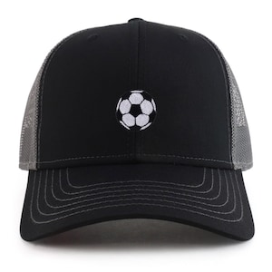 Soccer Ball Patch 2 Tone Mesh Back Trucker Cap