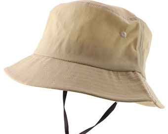 Oversized Waterproof Lightweight Fisherman Bucket Hat With Chin Cord - Etsy