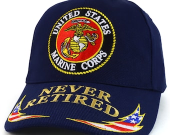 Officially Licensed US Marine Corps Veteran Embroidered Cotton Baseball Cap (EE-CP00323)