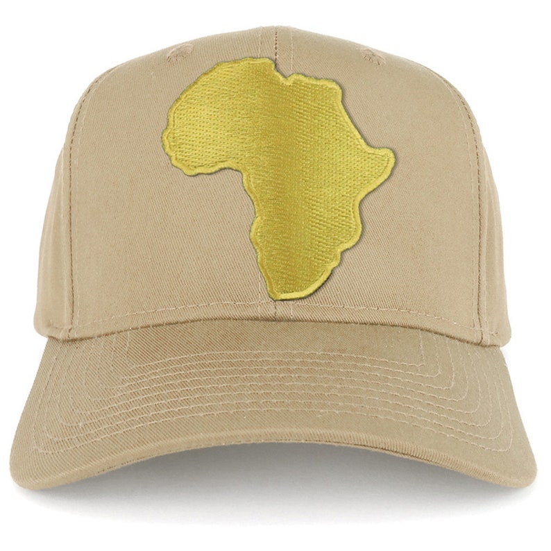 Golden Africa Continent Map Patch Snapback Baseball Cap 27-079-AFRICA-16 image 5