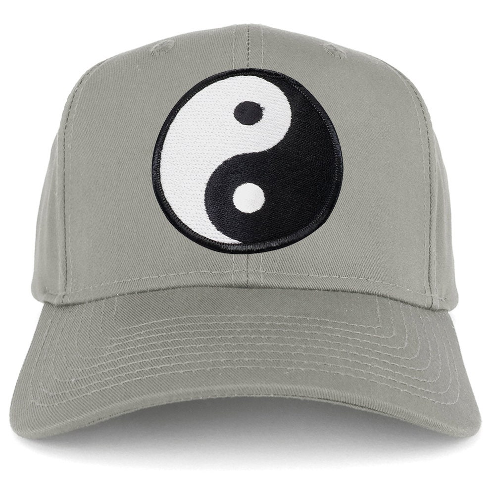 White Yin Yang Patch Structured Baseball Cap 27079WYY Etsy