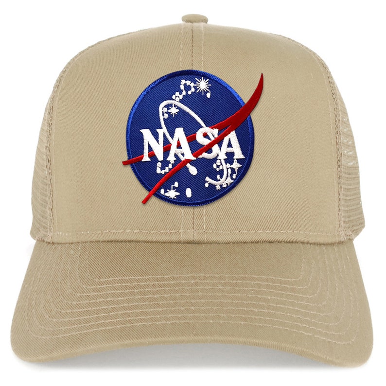 XXL Oversize NASA Insignia Logo Patch Mesh Back Trucker | Etsy