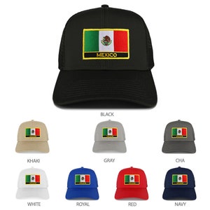 Mexico Flag Structured High Profile Trucker Cap (30-287-FPA-154)