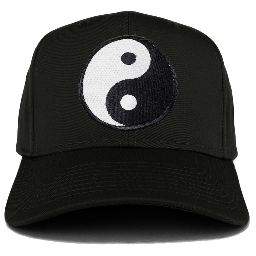White Yin Yang Patch Structured Baseball Cap 27079WYY Etsy