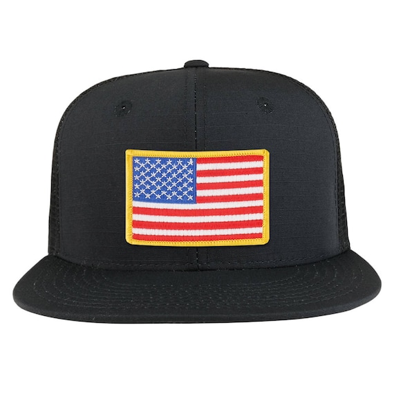 Coyote USA US United States Flag America Ripstop Mesh Trucker Baseball Hat Cap