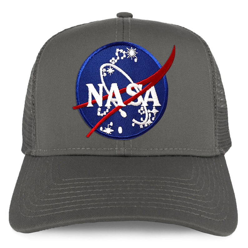 XXL Oversize NASA Insignia Logo Patch Mesh Back Trucker | Etsy