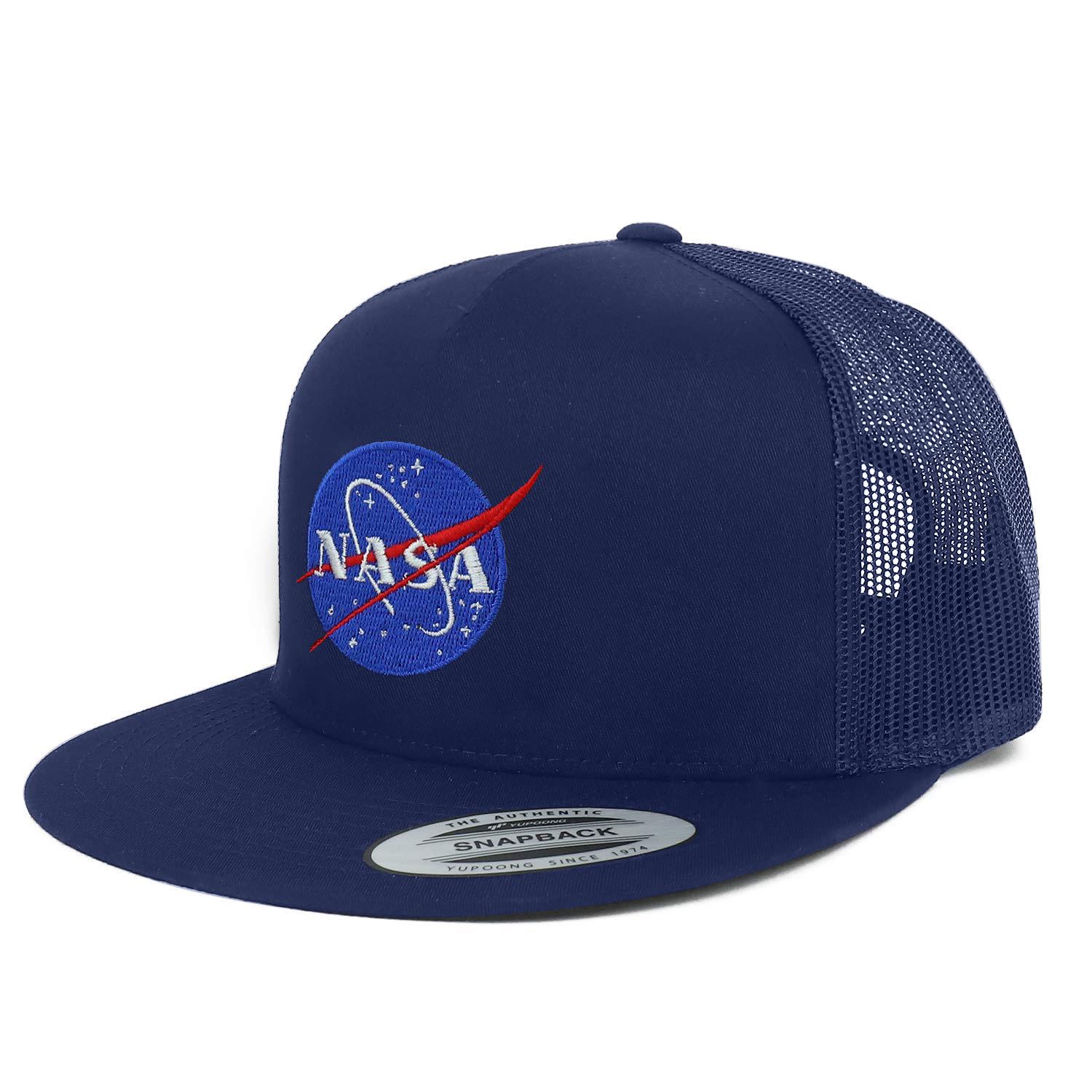 Oversize XXL NASA Insignia Logo Embroidered 5 Panel Flatbill Snapback ...