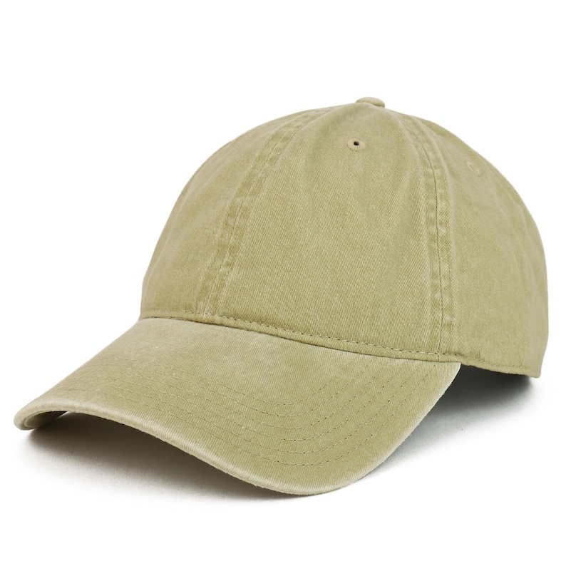 XXL Oversize Big Washed Cotton Pigment Dyed Unstructured Baseball Cap Fits Large Head image 7