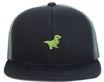 Oversize 2XL Tyrannosaurus Patch Structured Mesh Back Flatbill Snapback Cap(KP0036-AC-5010XXL)