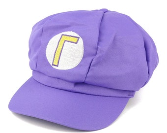 Wario, Waluigi, Fire Mario Embroidered Cosplay Newsboy Hat - 3Colors