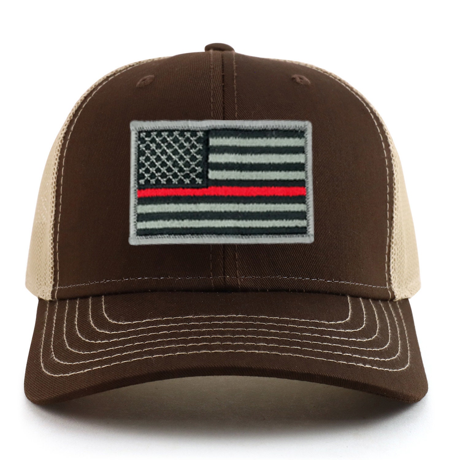 Thin Red Line American Patch 6 Panel Two Tone Mesh Back Trucker 
