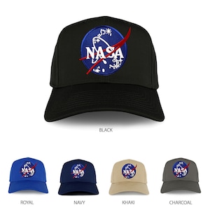 XXL Oversize nasa Insignia Logo Iron On Patch Solid Baseball Cap (27-079XX-INSIGNIA)