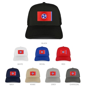 New Tennessee Home State Flag Embroidered Patch Mesh Trucker Cap