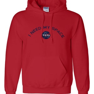 Men's I Need My Space NASA Embroidered Heavy Blend Hoodie Sweatshirt ...