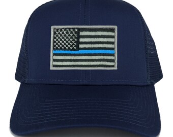 Xxl オーバーサイズ シン ブルー ライン USA フラッグ パッチ メッシュ