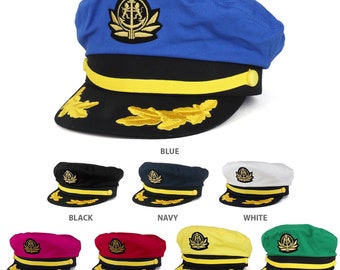 Adjustable Gold Color Embroidery Leafs and Patch Flagship Captain Hat (79-76)
