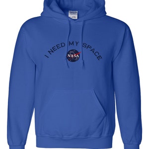 Men&#39;s I Need My Space NASA Embroidered Heavy Blend Hoodie Sweatshirt - Multi Color/Size