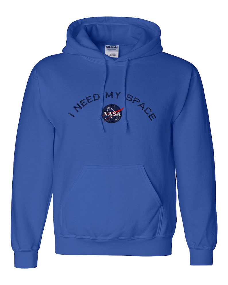 Men's I Need My Space NASA Embroidered Heavy Blend Hoodie Sweatshirt ...