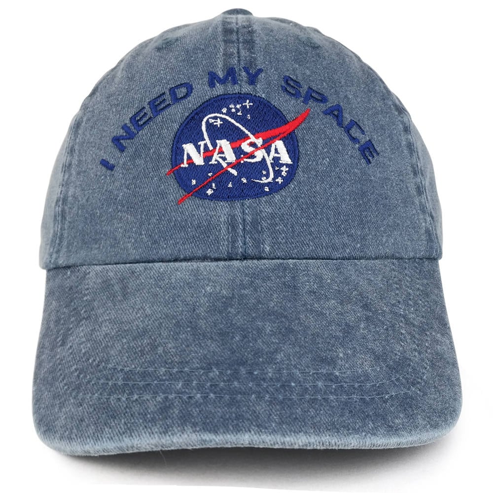 Youth NASA I Need My Space Embroidered Soft Washed Cotton Twill Cap ...