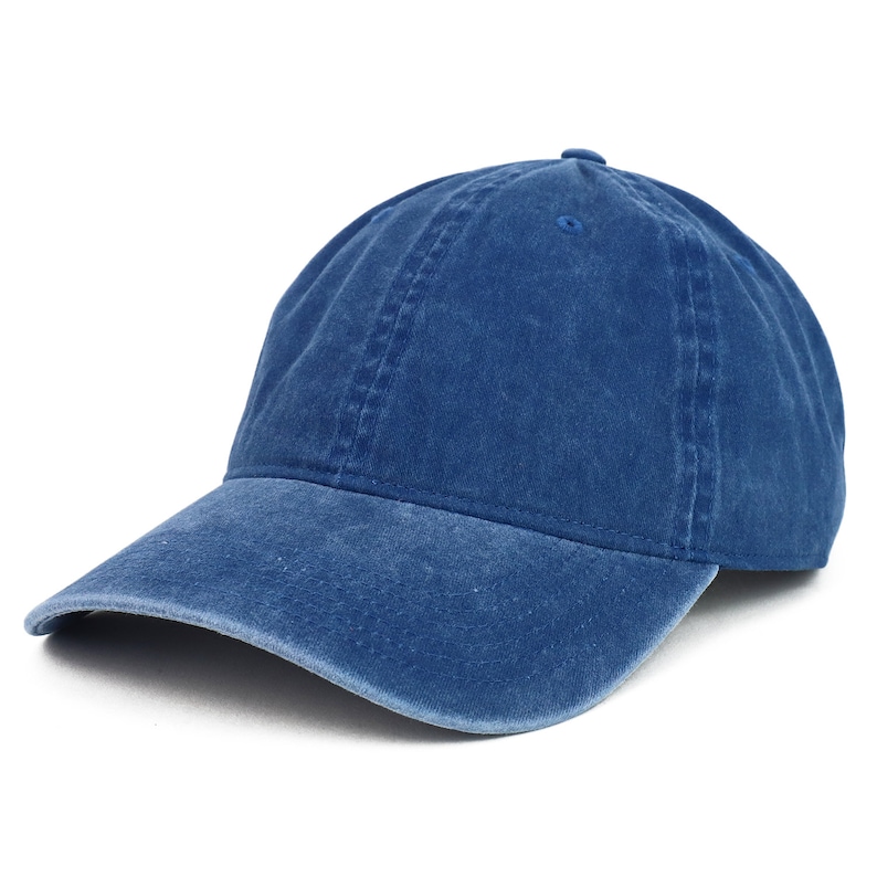 XXL Oversize Big Washed Cotton Pigment Dyed Unstructured Baseball Cap Fits Large Head image 3