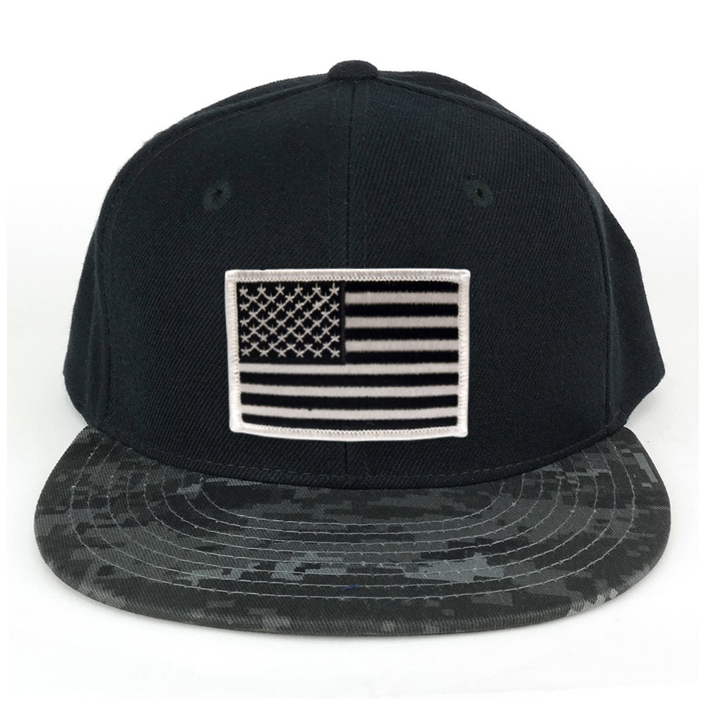 USA American Flag Embroidered Iron on Patch Camo Bill Snapback - Etsy