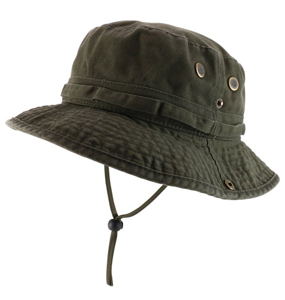 Big Oversized Jungle Boonie Bucket Hat With Chin String Fits Upto