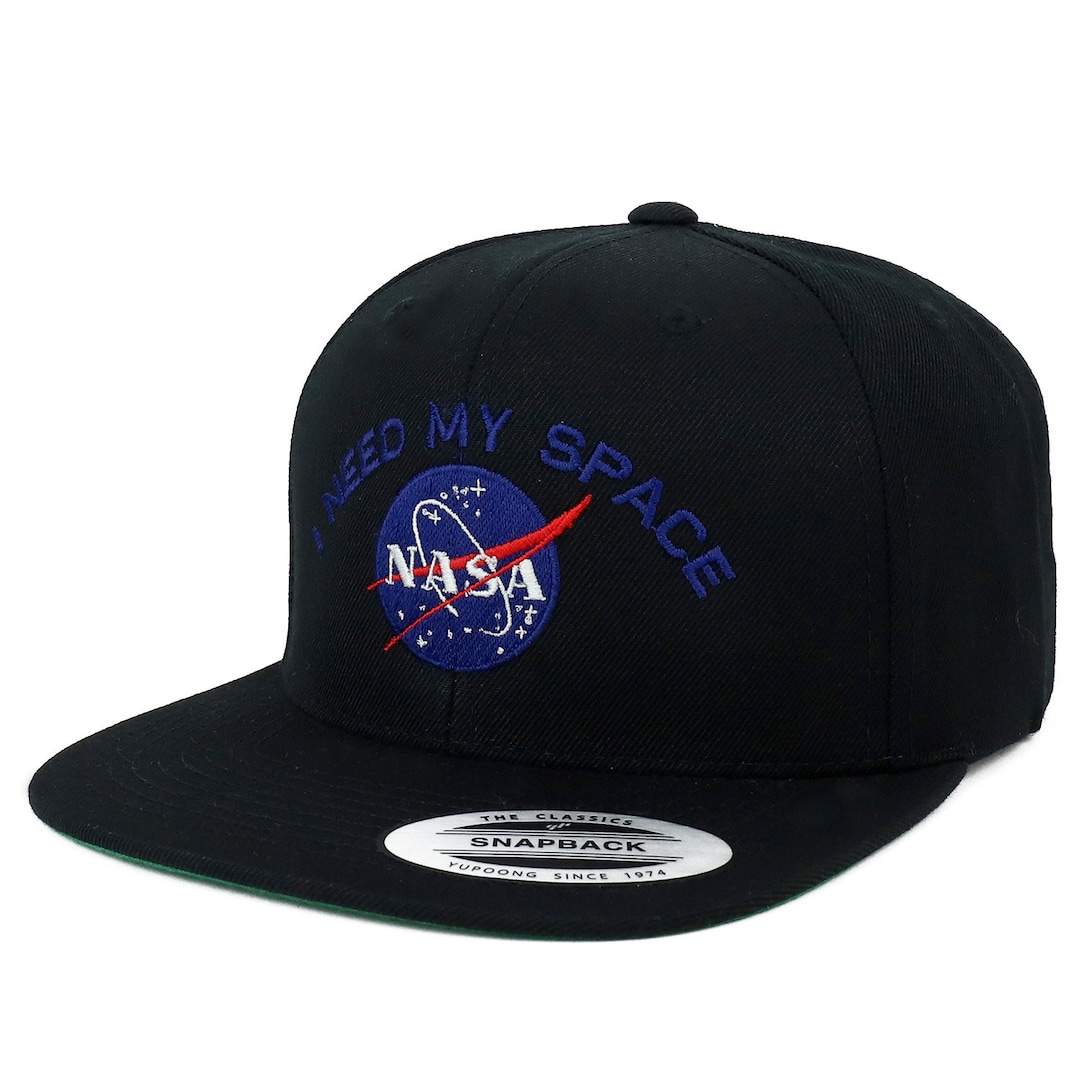 Oversize XXL NASA I Need My Space Embroidered Structured Flatbill ...