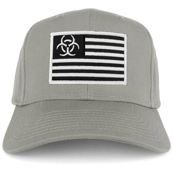 BIO HAZARD BLACK /& WHITE FLAG Iron On Patch