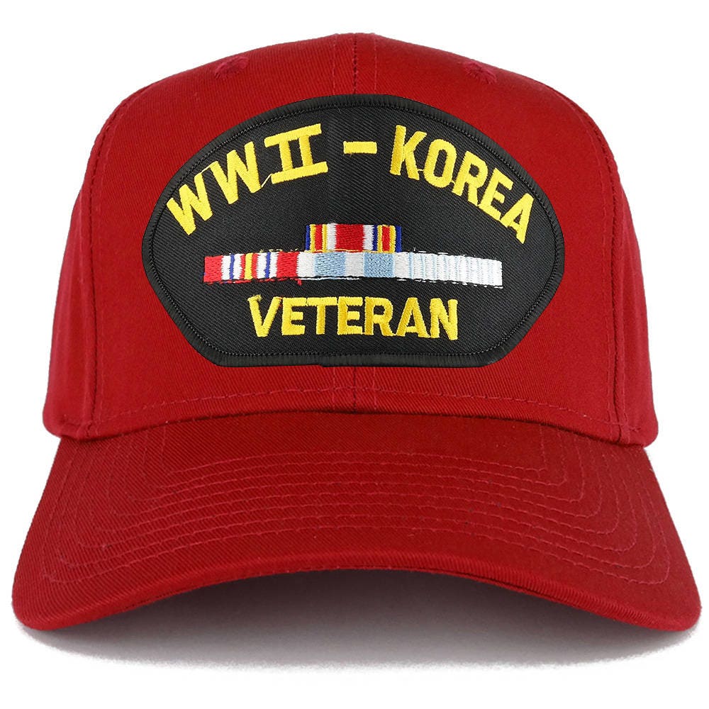 第二次世界大戦から朝鮮戦争退役軍人刺繍パッチ スナップバック ベース