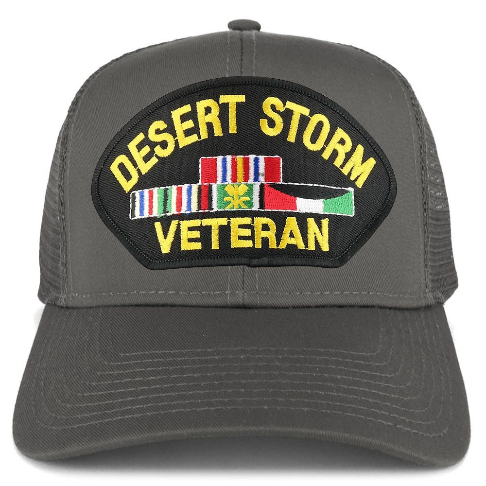 Desert Rovers Patch Desert Storm Veteran Embroidered Patch Snapback Mesh Trucker Cap (30 ...