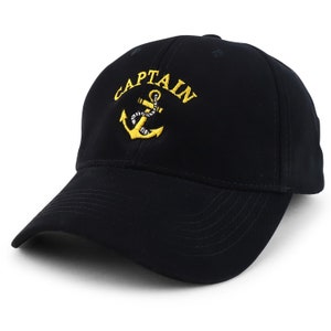 Oversize XXL Captain Anchor Embroidered 100% Deluxe Cotton Cap
