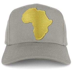 Golden Africa Continent Map Patch Snapback Baseball Cap 27-079-AFRICA-16 image 4